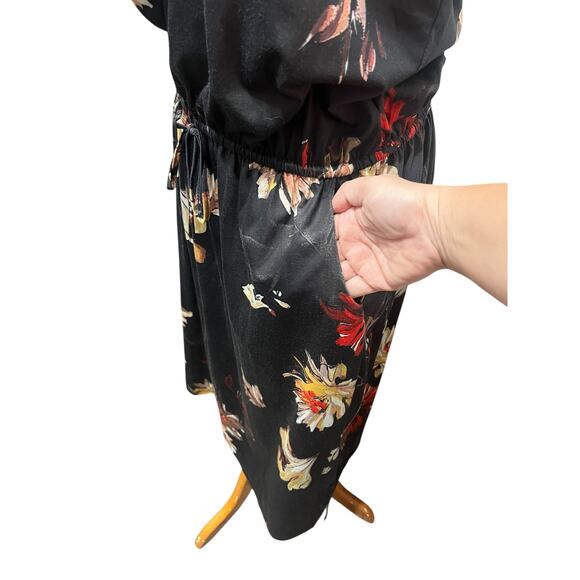 Simier Fariry Women's Modest Stretch Adjustable Waist Blouson Crew Neck SIZE L - Picture 3 of 6